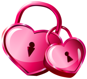 pink heart locks